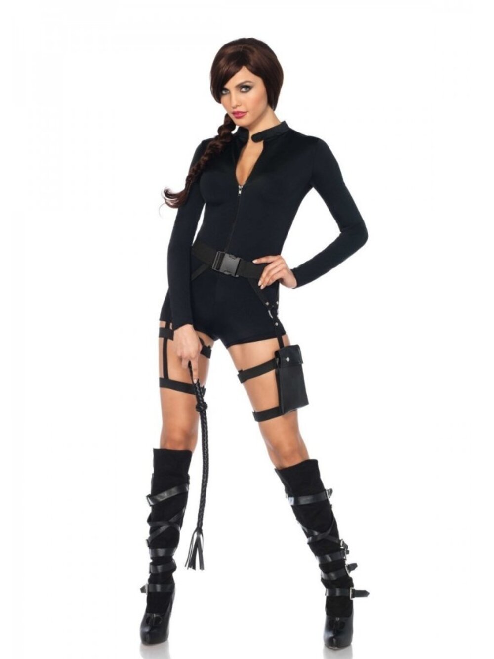 [NEW] WOMEN'S LEG AVENUE MULTI STRAP GARTER UTILITY BELT WITH POCKET O/S - Picture 2 of 2